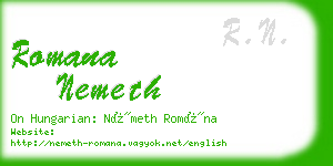 romana nemeth business card
